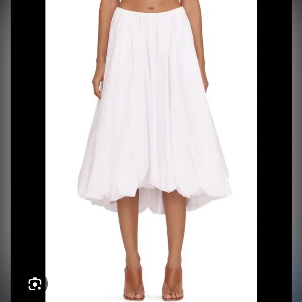 STAUD Coral-Pink Midi Full Circle Skirt - Picture 3 of 3
